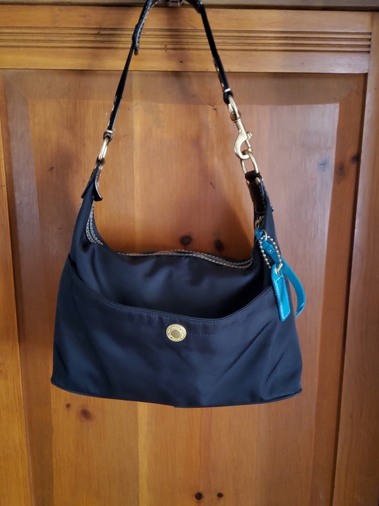 Coach Handbags - Coach Hampton F10799 Vintage Nylon Hobo GUC